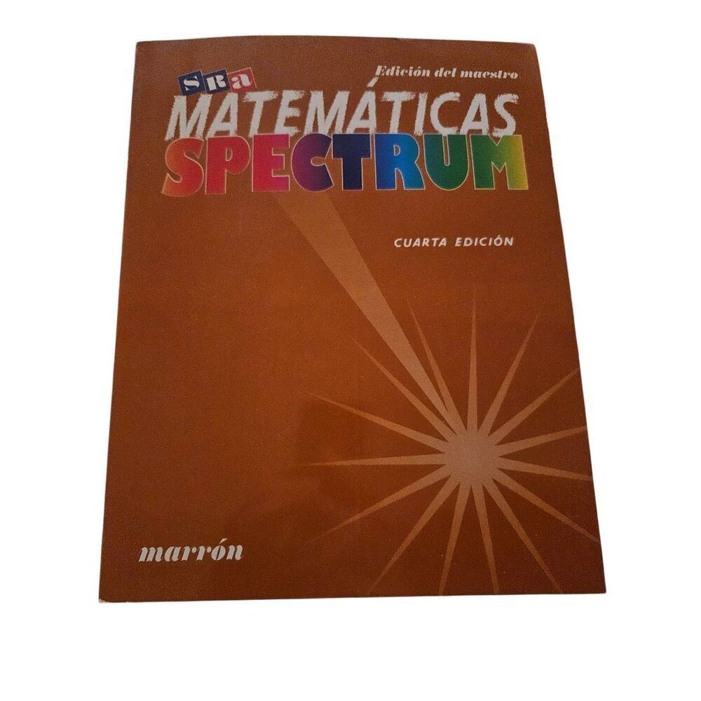 Matematicas spectrum SRA mcgraw-hill isbn 0026875667
